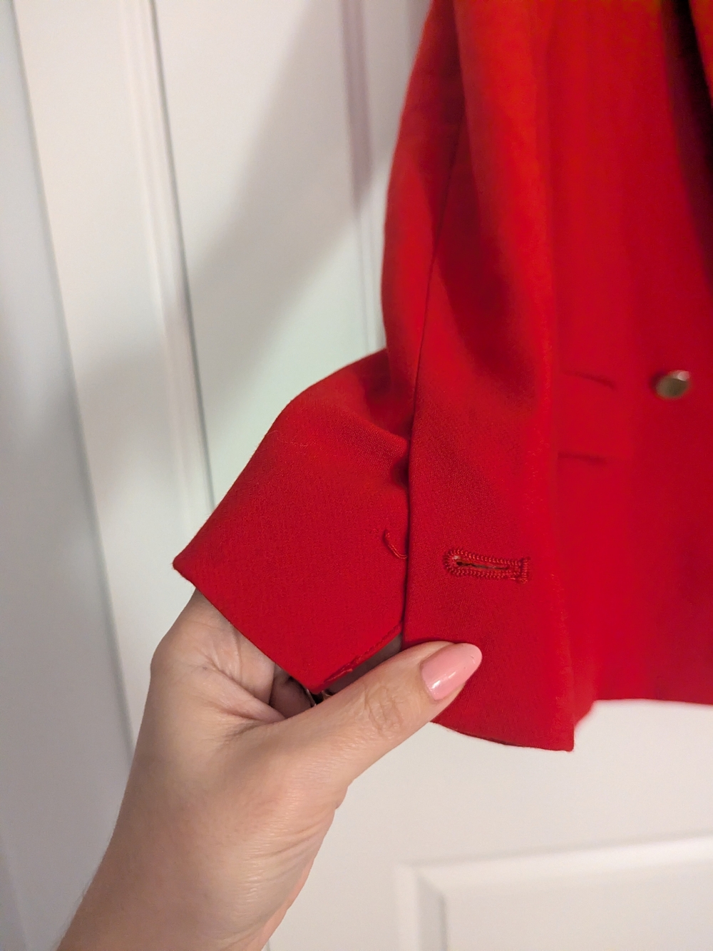 Zara Red Double-Button Oversized Blazer - Picture 2 of 8